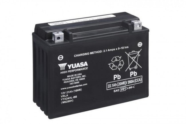 Batteria auto YUASA Moto YTX24HL BS CCA PIOMBO 12V 21Ah 350A